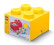 LEGO® кутия за съхранение - Тухличка 4, жълт цвят, снимка 1