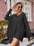 Дамски моден с голям размер секси пуловер с V-образно деколте, 3цвята - 023, снимка 12