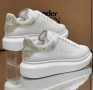 Дамски бели маратонки Alexander McQueen с камъчета, снимка 2