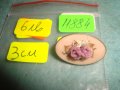 СТАРА БРОШКА - ЦВЕТЯ РЕТРО АРТ ДЕКО СТИЛ БИЖУ РЪЧНА ИЗРАБОТКА МАЙСТОРСКА 11884, снимка 3