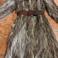 Дамско дълго палто- естествена кожа, снимка 1 - Палта, манта - 43044634