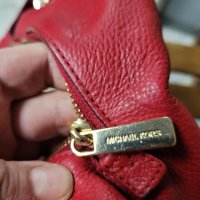 MICHAEL Michael Kors

 естествена кожа червена чанта,ТРИ прегради , снимка 16 - Чанти - 43118730
