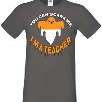 Мъжка тениска You Can Scare Me I'm A Teacher,Halloween,Хелоуин,Празник,Забавление,Изненада,Обичаи,, снимка 8 - Тениски - 38132182