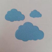 Хартиен елемент облак 3 бр скрапбук декорация облаци, снимка 1 - Други - 37889550