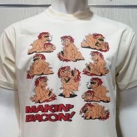 Нова мъжка забавна тениска с трансферен печат MAKIN' BACON с прасета , снимка 5 - Тениски - 28270778