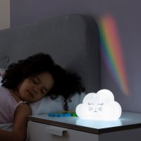 Нощна лампа за деца с проектор на дъга, и забавни стикери., снимка 2 - Детски нощни лампи - 37614257