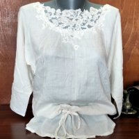 👉👉👉Страхотна блуза бохо стил, чист памук!, снимка 4 - Блузи с дълъг ръкав и пуловери - 43183326