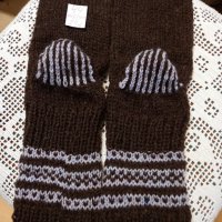 Ръчно плетени мъжки чорапи от вълна размер 44, снимка 1 - Мъжки чорапи - 43421448