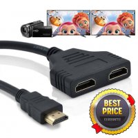 HDMI сплитер кабел HD 1080P 4K видео адаптер 1 вход 2 изходен порт Hub за X-box PS3/4/5 DVD HDTV PC , снимка 13 - Приемници и антени - 35214433