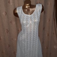 XXL/XXXL Бяла дантелена рокля за едра дама , снимка 2 - Рокли - 40514269