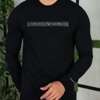 Мъжка Черна блуза  Emporio Armani VL591, снимка 1 - Блузи - 43282559