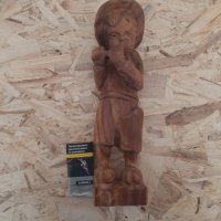 Статуя на музикант, дърворезба , снимка 1 - Други ценни предмети - 32499021
