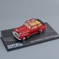 Opel Olympia Cabrio Limousine 1951 - мащаб 1:43 на DeAgostini моделът е нов в PVC дисплей-кейс, снимка 1 - Колекции - 44096926