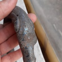 Стара метална дръжка за бастун конска глава, снимка 3 - Антикварни и старинни предмети - 39943278