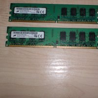 103.Ram DDR2 667 MHz PC2-5300,2GB.Micron.НОВ.Кит 2 Броя, снимка 1 - RAM памет - 35218545