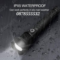 USB Акумулаторен лед фенер Police 900 000W водоустойчив с увеличение, снимка 3 - Къмпинг осветление - 43939547