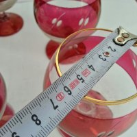 Ретро стъклени чаши с златен кант , снимка 6 - Антикварни и старинни предмети - 27169049