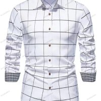 Мъжка ежедневна риза с дълъг ръкав, 3цвята - 023, снимка 3 - Ризи - 40269617
