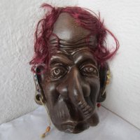 маска пано керамика фигура пенис фалос еротика глава, снимка 1 - Декорация за дома - 28946715