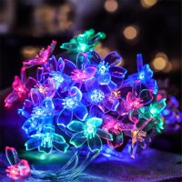 ✨Многоцветни Коледни LED Лампички С Цветя, снимка 1 - Лед осветление - 42946867