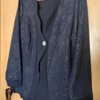 Намалена - нова блуза имитация на сако Karina Fashion, снимка 3 - Блузи с дълъг ръкав и пуловери - 37751648