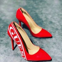 ❤️⚡Guess червени дамски обувки на ток❤️⚡, снимка 1 - Дамски обувки на ток - 43974632