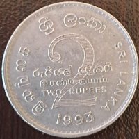 2 рупии 1993, Шри Ланка, снимка 1 - Нумизматика и бонистика - 44098577