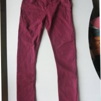 вишневи дънки клин, снимка 2 - Детски панталони и дънки - 37432133