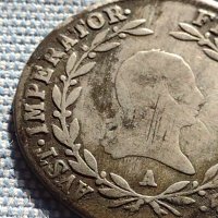 Сребърна монета 20 кройцера 1810г. Франц първи Виена Австрийска империя 13729, снимка 3 - Нумизматика и бонистика - 42944355
