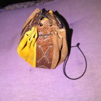 Торбичка за пендари други естествена кожа дебела Н-13см фи11см отлична, снимка 1 - Портфейли, портмонета - 43668716