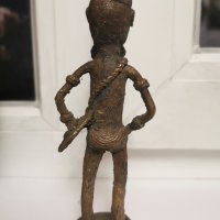 Африканска бронзова Догонска фигура, снимка 3 - Антикварни и старинни предмети - 43367661
