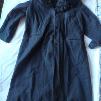 Дълго черно палто, снимка 1 - Палта, манта - 38237995