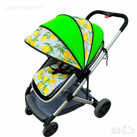 Сенник за количка универсален , сфера лимони със зелено, снимка 1