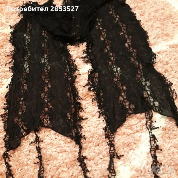 Дамски черен Шал, снимка 1