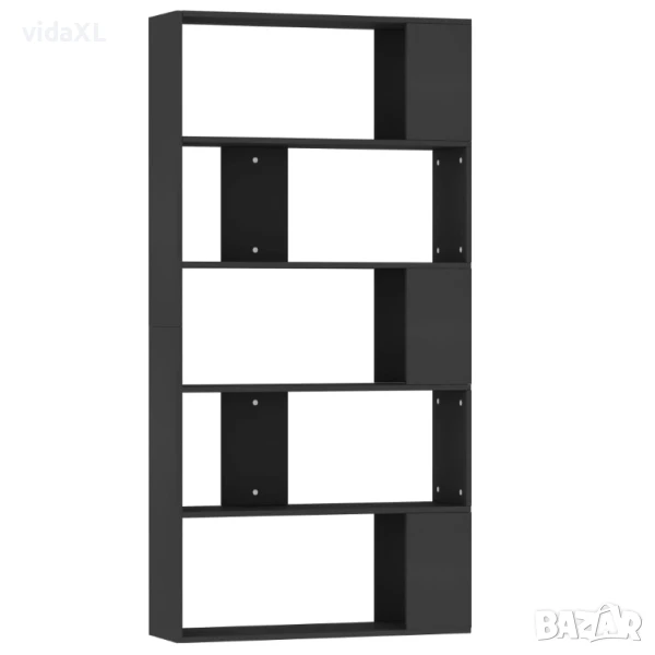 vidaXL Разделител за стая, черен, 80x24x159 см, инженерно дърво(SKU:800100), снимка 1