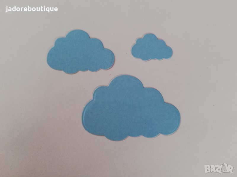 Хартиен елемент облак 3 бр скрапбук декорация облаци, снимка 1