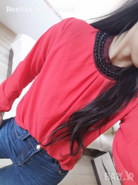 Червена блузка, S размер, снимка 1