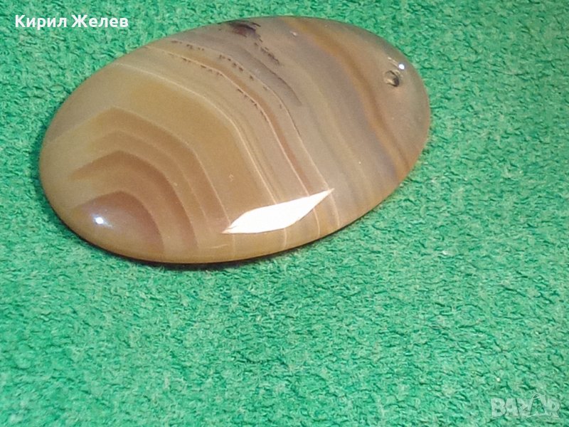 АРТ СКЪПОЦЕНЕН МЕДАЛЬОН ОРФЕЕВ АХАТ МАЙСТОРСКИ ПОЛИРАН ШЛИФОВАН 23569, снимка 1