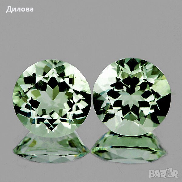 9 мм чифт зелен аметист, снимка 1