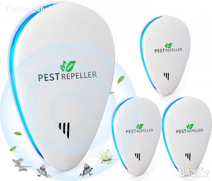 Нови 4 броя Ултразвуков уред отблъскващ вредители-комари, мишки, насекоми Репелент, снимка 1