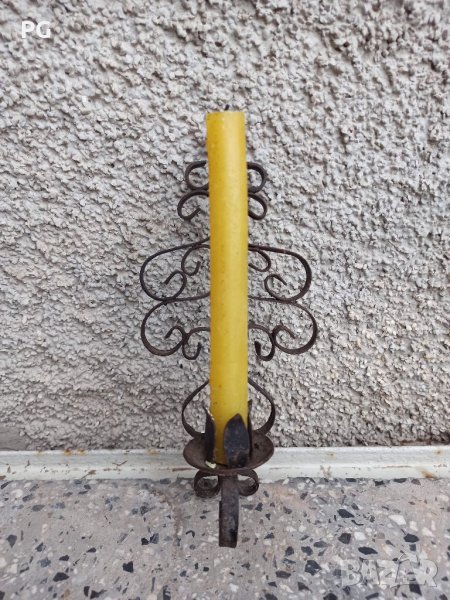 Автентичен свещник от ковано желязо , снимка 1