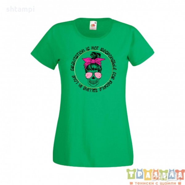 Дамска тениска Свети Валентин Valentines Day Gravitation is Not Responsible for People Falling in Lo, снимка 1