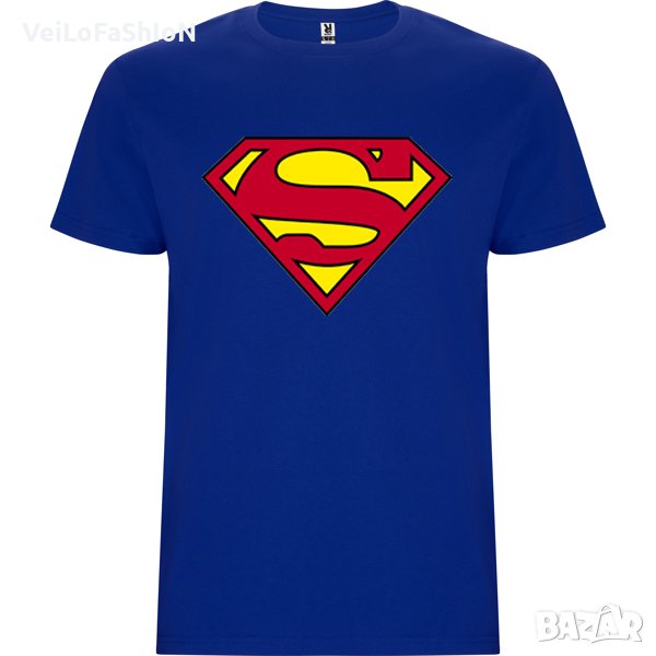 Нова детска тениска Супермен (SuperMan) в син цвят , снимка 1
