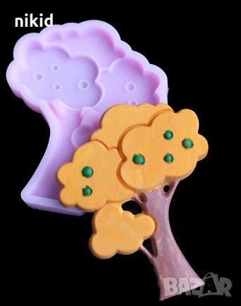 Голямо дърво с корона силиконов молд форма за украса торта с фондан шоколад, снимка 1