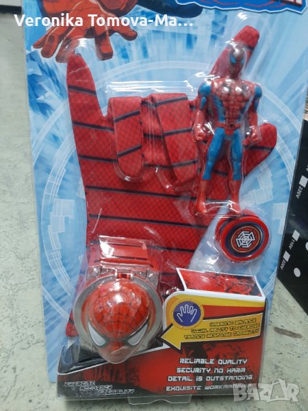 Спайдърмен ръкавица с изстрелвачка и фигурка, снимка 1