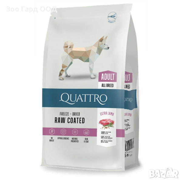 QUATTRO EXTRA LAMB - суха храна за израснали кучета от всички породи с агнешно-12кг., снимка 1