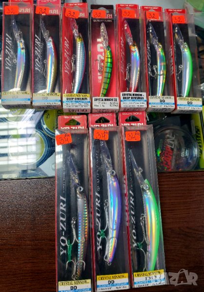 Воблер Yo Zuri 538 Crystal Minnow Deep Diver 90мм,9.5гр/110мм,16р, снимка 1