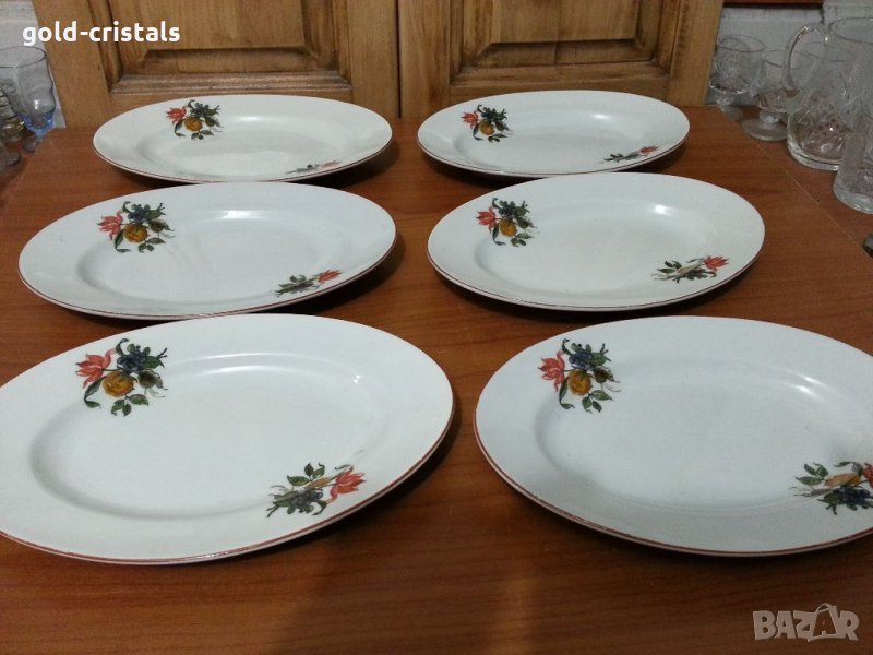 Стар български порцелан чинии елипси, снимка 1