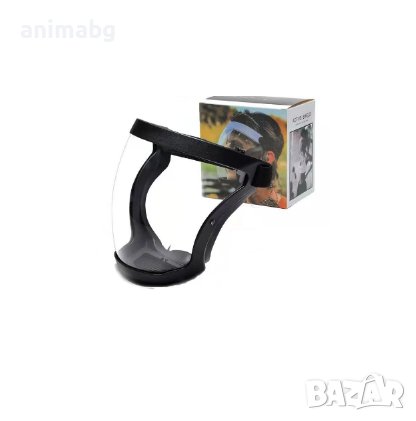 ANIMABG Прозрачна защитна маска за цялото лице, Прахоустойчива, Широка употреба, Черна, снимка 1