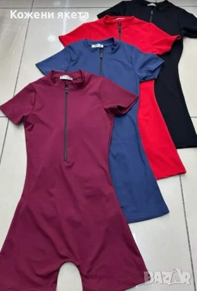 Къси гащеризони с цип и къс ръкав, снимка 1